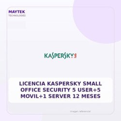 Licencia Kaspersky Small Office Security 5 USER+5 MOVIL+1 Server 12 Meses