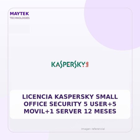 Licencia Kaspersky Small Office Security 5 USER+5 MOVIL+1 Server 12 Meses