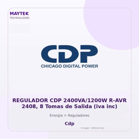 Regulador Cdp 2400va/1200w R-avr 2408, 8 Tomas De Salida
