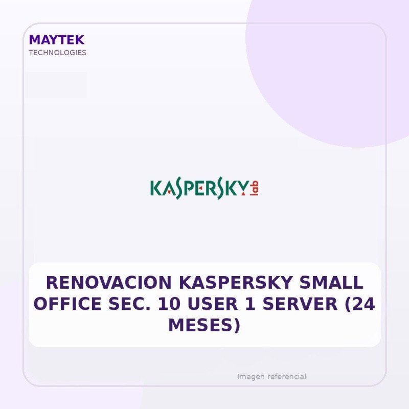 Renovacion Kaspersky Small Office SEC. 10 USER 1 Server (24 Meses)