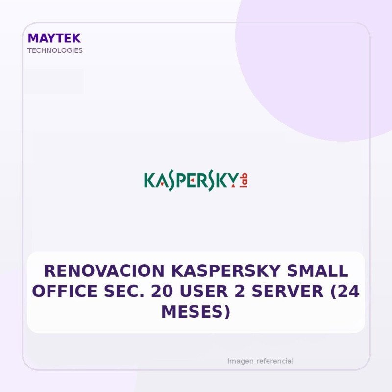 Renovacion Kaspersky Small Office SEC. 20 USER 2 Server (24 Meses)