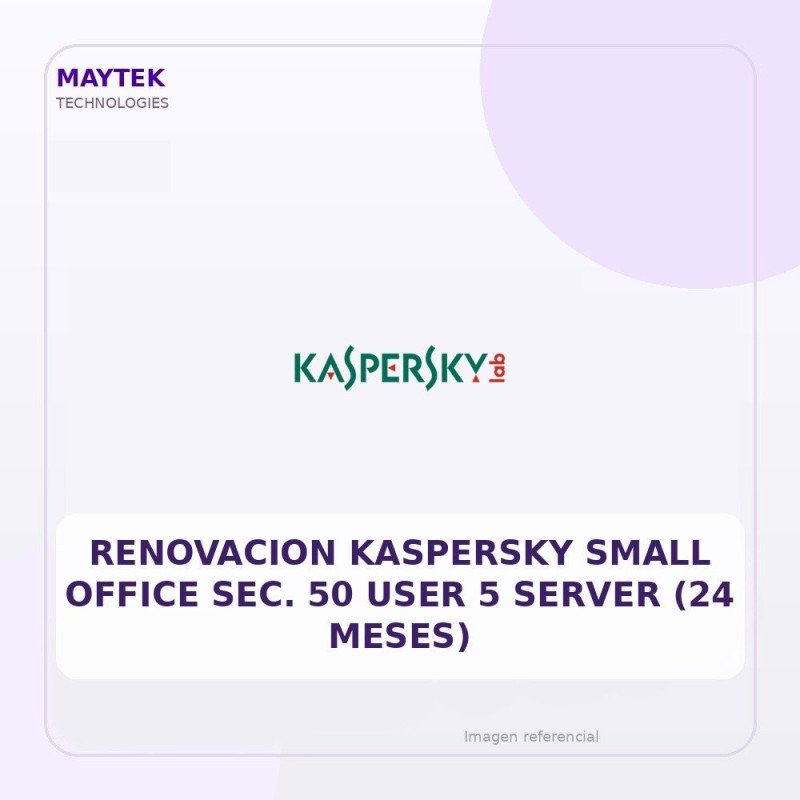 Renovacion Kaspersky Small Office SEC. 50 USER 5 Server (24 Meses)