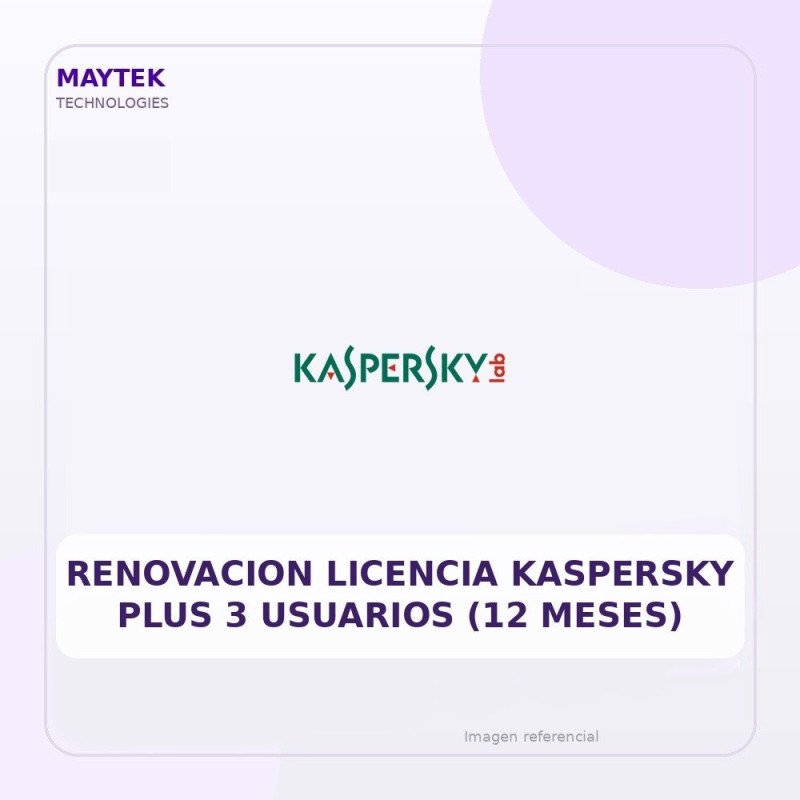 Renovacion Licencia Kaspersky PLUS 3 Usuarios (12 Meses)
