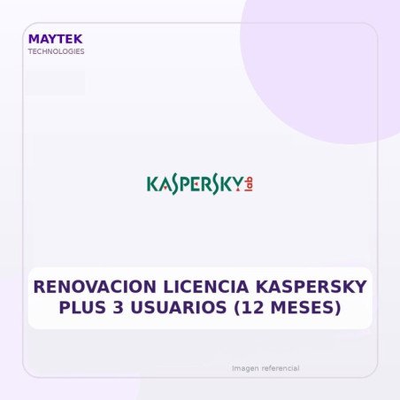 Renovacion Licencia Kaspersky PLUS 3 Usuarios (12 Meses)