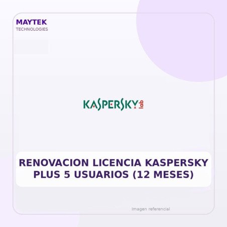 Renovacion Licencia Kaspersky PLUS 5 Usuarios (12 Meses)