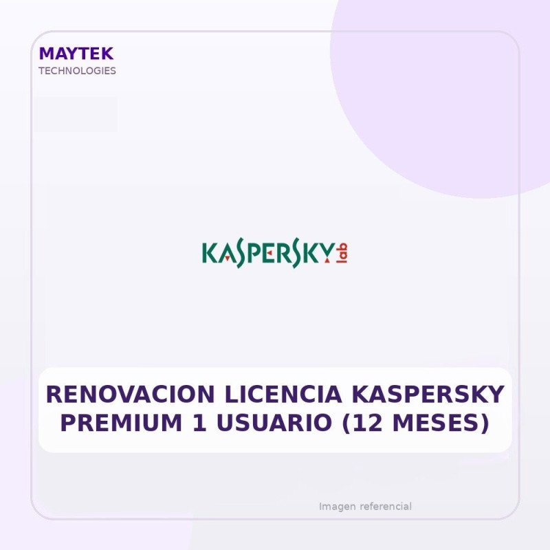 Renovacion Licencia Kaspersky Premium 1 Usuario (12 Meses)
