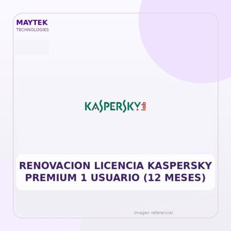 Renovacion Licencia Kaspersky Premium 1 Usuario (12 Meses)