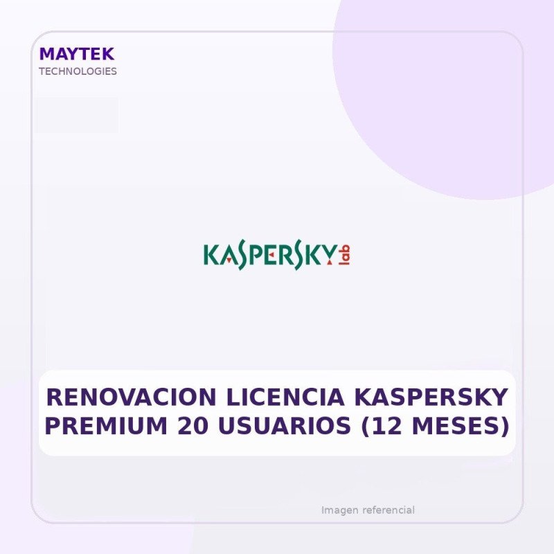 Renovacion Licencia Kaspersky Premium 20 Usuarios (12 Meses)