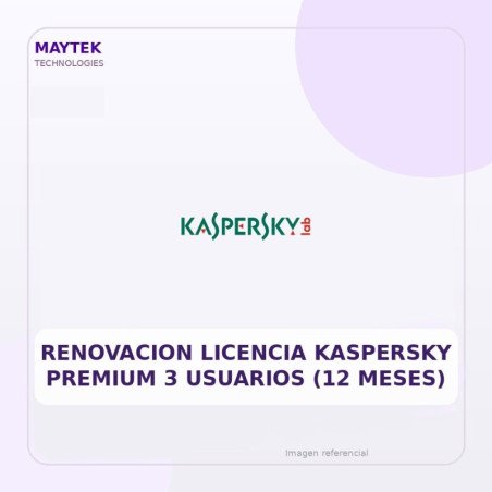 Renovacion Licencia Kaspersky Premium 3 Usuarios (12 Meses)