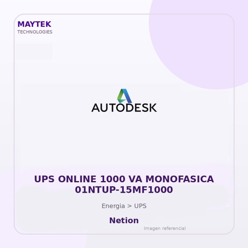 Netion UPS Online 1000 VA Monofasica 01NTUP-15MF1000