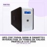 UPS Cdp 750va/300w R-smart751 Interactiva, 10 Tomas De Salida, Pantalla LCD