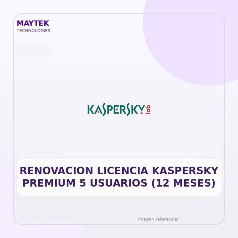 Renovacion Licencia Kaspersky Premium 5 Usuarios (12 Meses)