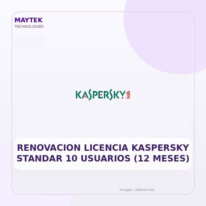Renovacion Licencia Kaspersky Standar 10 Usuarios (12 Meses)