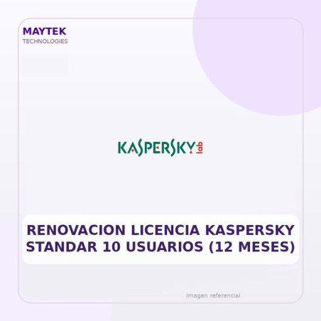 Renovacion Licencia Kaspersky Standar 10 Usuarios (12 Meses)