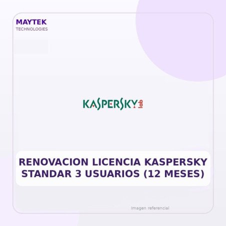 Renovacion Licencia Kaspersky Standar 3 Usuarios (12 Meses)