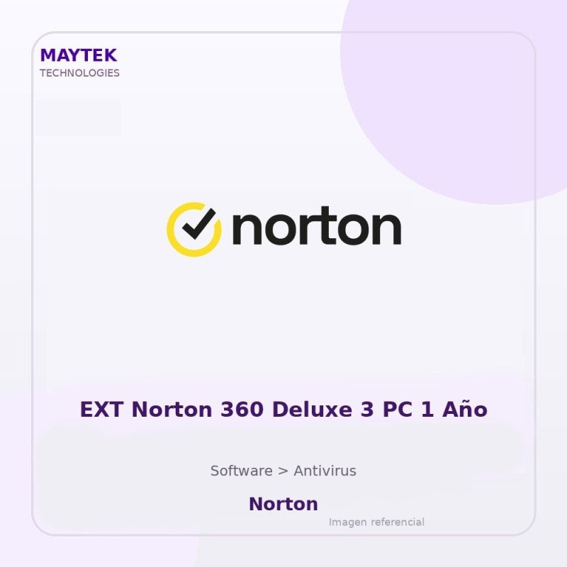 EXT Norton 360 Deluxe 3 PC 1 Año $