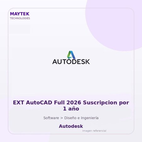 Autodesk EXT AutoCAD Full 2026 Suscripcion por 1 año