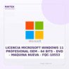 Licencia Microsoft Windows 11 Profesional OEM | 64 BITS | DVD | Maquina Nueva | FQC-10553