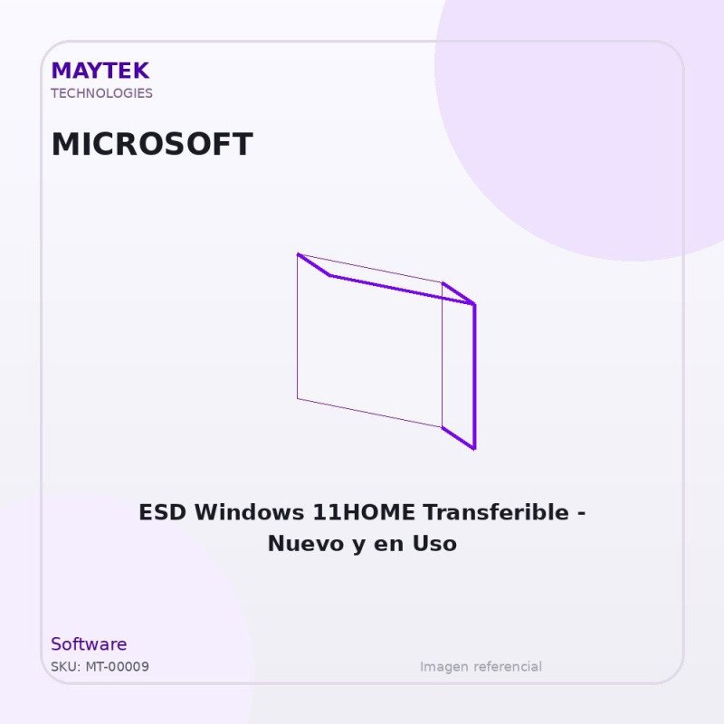 Microsoft ESD Windows 11HOME Transferible | Nuevo y en Uso