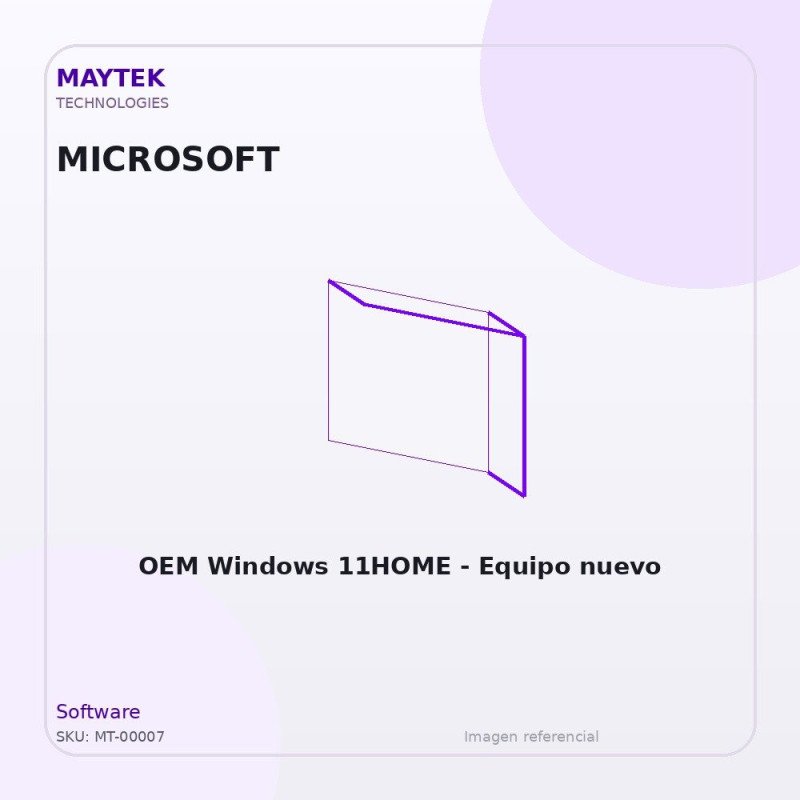 Microsoft OEM Windows 11HOME | Equipo nuevo