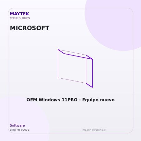 Microsoft OEM Windows 11PRO | Equipo nuevo
