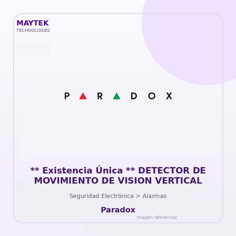 Paradox Detector de Movimiento de Vision Vertical