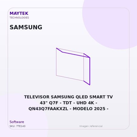 Televisor Samsung QLED Smart TV 43" Q7F | TDT | UHD 4K | QN43Q7FAAKXZL | Modelo 2025 | Vision AI | Control con Comando de VOZ