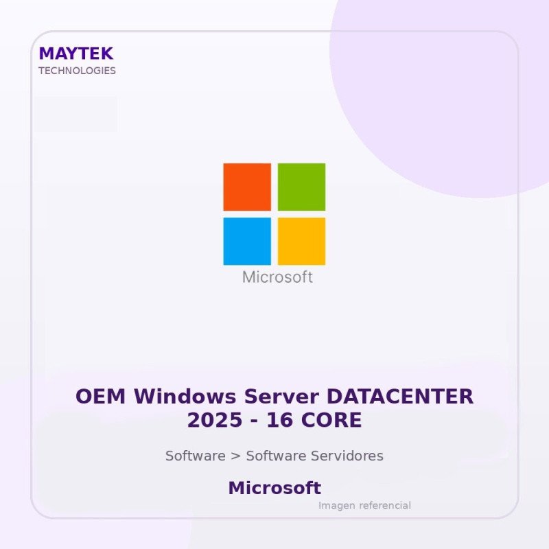Microsoft OEM Windows Server DATACENTER 2025 | 16 CORE