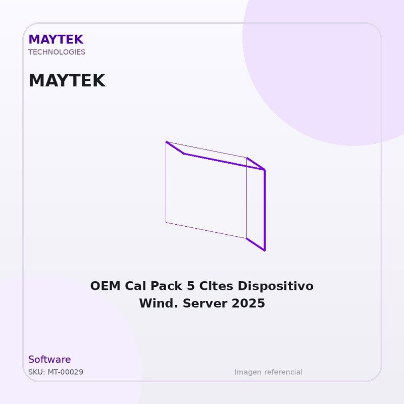OEM Cal Pack 5 Cltes Dispositivo Wind. Server 2025