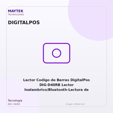 Digitalpos Lector Codigo De Barras Digitalpos Dig-d40rb Lector Inalambrico/bluetooth-lectura De Codigos 1d/2d, Con Pantalla