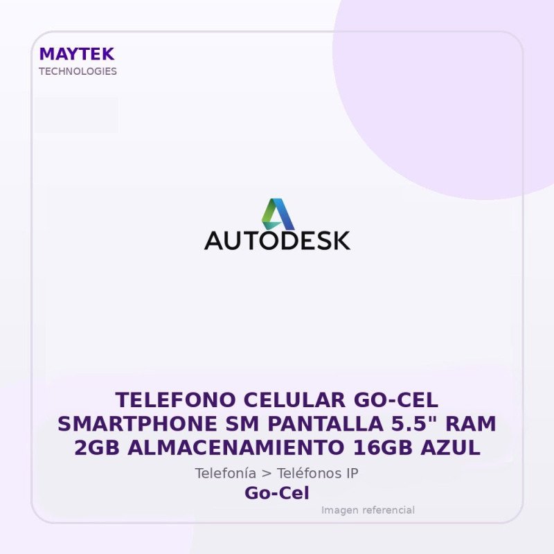 Telefono Celular GO-CEL Smartphone SM Pantalla 5.5" RAM 2GB Almacenamiento 16GB AZUL