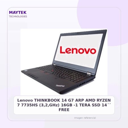 Lenovo THINKBOOK 14 G7 ARP AMD RYZEN 7 7735HS (3,2,GHz) 16GB -1 TERA SSD | 14´´ FREE