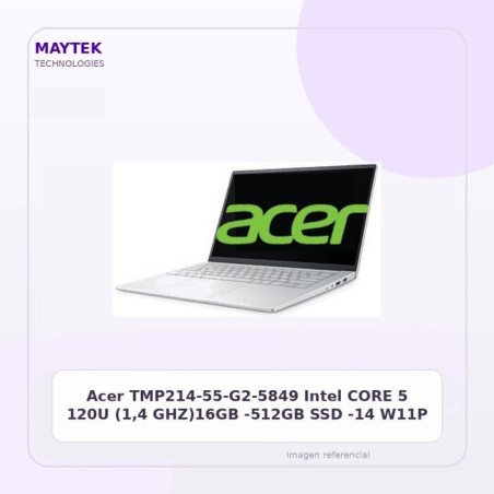 Acer TMP214-55-G2-5849 Intel CORE 5 120U (1,4 GHZ)16GB -512GB SSD -14 | W11P