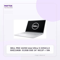 DELL PRO 14250 Intel Ultra 5 225U(1,5 GHZ)16GB- 512GB SSD 14"-W11P + IVA