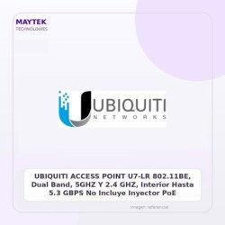 ACCESS POINT U7-LR 802.11BE, Dual Band, 5GHZ Y 2.4 GHZ, Interior Hasta 5.3 GBPS No Incluye Inyector PoE