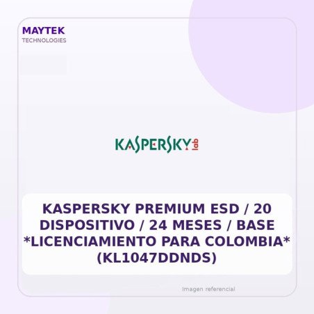 Kaspersky Premium ESD / 20 Dispositivo / 24 Meses / Base *licenciamiento Para Colombia* (kl1047ddnds)
