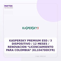 Kaspersky Premium ESD / 3 Dispositivo / 12 Meses / Renovacion *licenciamiento Para Colombia* (kl1047ddcfr)