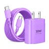 Cargador Carga Rapida Serie UNO 30W USB TIPO C Conector US Purpura