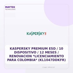 Kaspersky Premium ESD / 10 Dispositivo / 12 Meses / Renovacion *licenciamiento Para Colombia* (kl1047ddkfr)