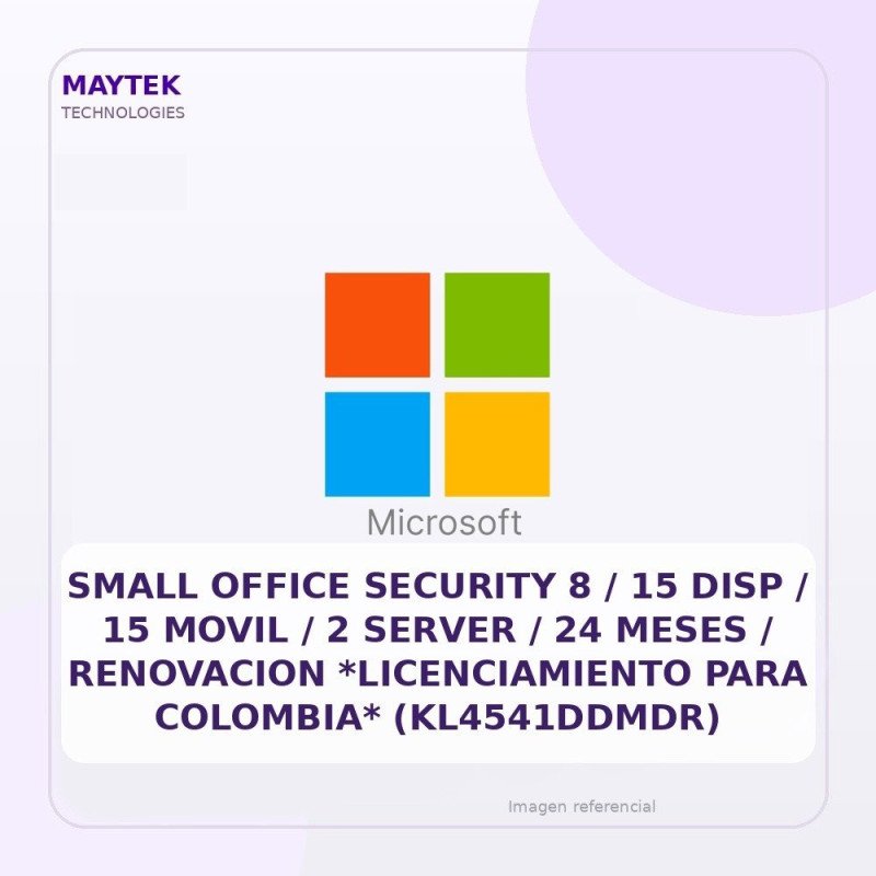 Small Office Security 8 / 15 Disp / 15 Movil / 2 Server / 24 Meses / Renovacion *licenciamiento Para Colombia* (kl4541ddmdr)