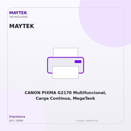 CANON PIXMA G2170 Multifuncional, Carga Continua, MegaTank