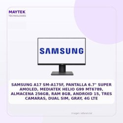 Samsung A17 Sm-a175f, Pantalla 6.7" Super Amoled, Mediatek Helio G99 Mt6789, Almacena 256gb, RAM 8GB, Android 15, Tres