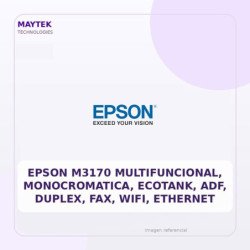 EPSON M3170 Multifuncional, Monocromatica, EcoTank, ADF, Duplex, FAX, WIFI, Ethernet
