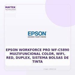 EPSON WorkForce Pro WF-C5890 Multifuncional Color, WiFi, Red, Duplex, Sistema Bolsas de Tinta