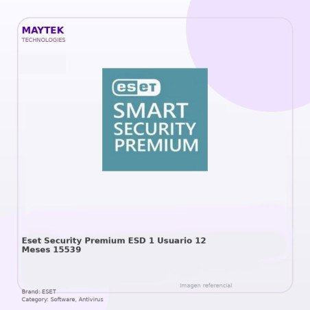 Eset Security Premium / ESD / 1 Usuario / 12 Meses