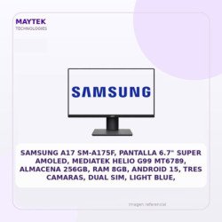 Samsung A17 Sm-a175f, Pantalla 6.7" Super Amoled, Mediatek Helio G99 Mt6789, Almacena 256gb, RAM 8GB, Android 15, Tres