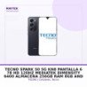 Tecno Spark 50 5G KN8, Pantalla 6.78" HD 120hz, Mediatek Dimensity 6400, Almacena 256gb, RAM 8GB, Android 16, Camara Trasera