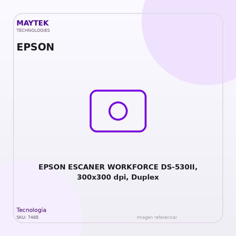 EPSON ESCANER WORKFORCE DS-530II, 300x300 dpi, Duplex