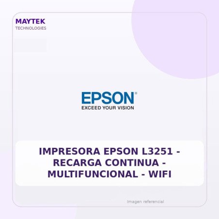 Impresora Epson L3251 | Recarga Continua | Multifuncional | WIFI
