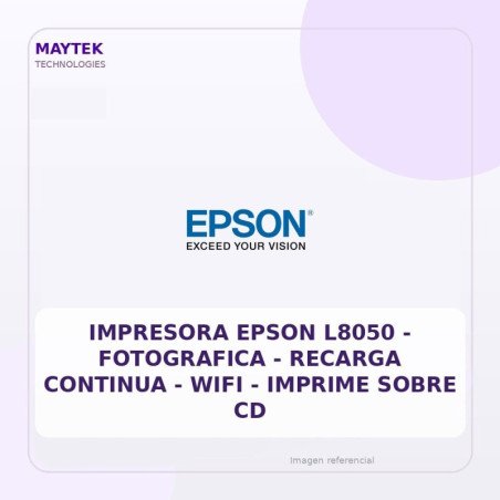 Impresora Epson L8050 | Fotografica | Recarga Continua | WIFI | Imprime Sobre CD